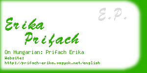 erika prifach business card